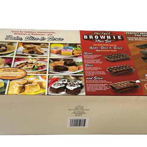 Perfect Brownie Pan Set As Seen On TV Makes 18 Brownie With Box GUC - Picture 11 of 13